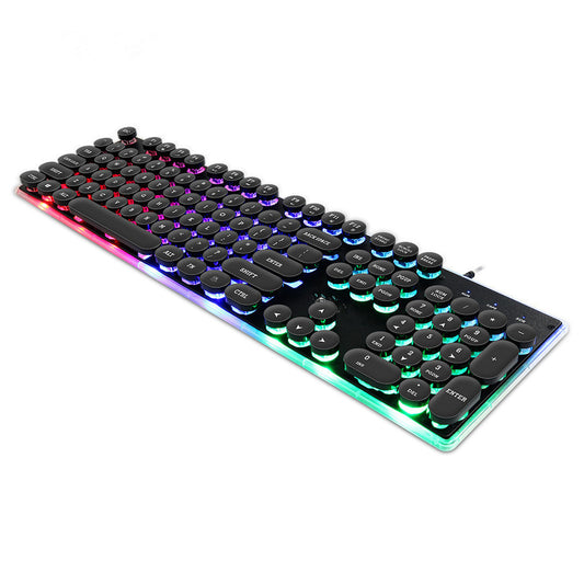 Feel Floating Round Cap Gaming Luminous Keyboard
