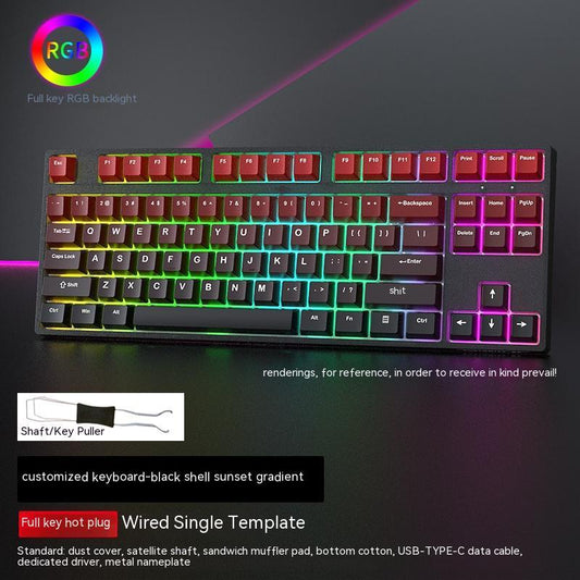 Hot-swappable Axis Gaming keyboard