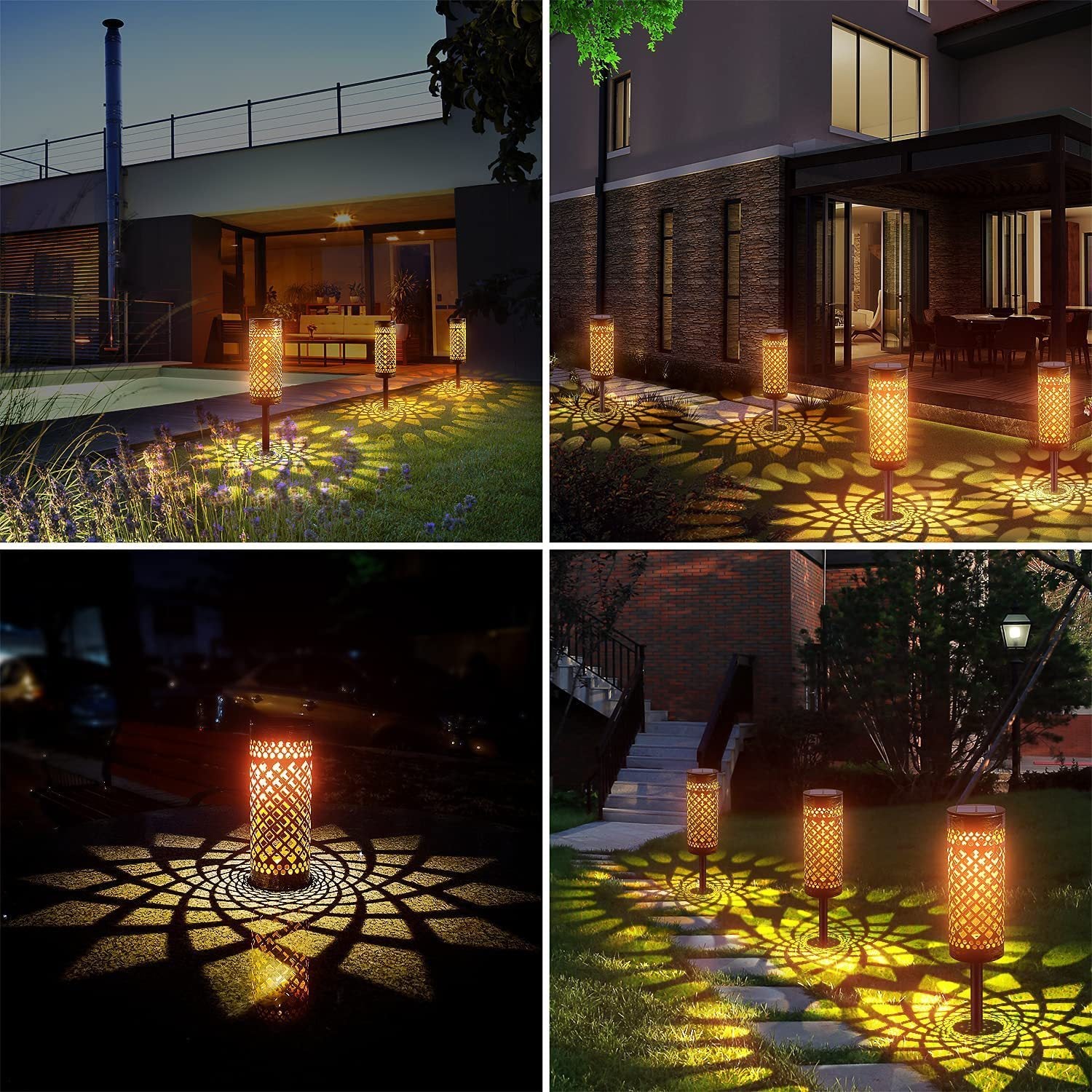 Metal Solar-powered Lawn Lamps  (Waterproof)