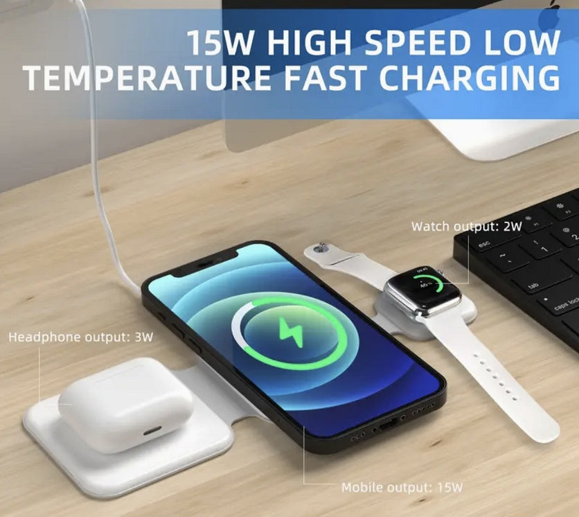 Magnetic Foldable Wireless Charger Charging Station