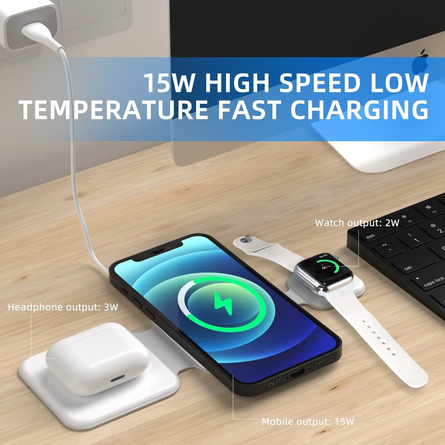 Magnetic Foldable Wireless Charger Charging Station