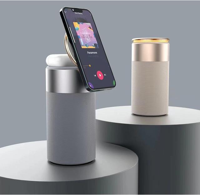 Multi-Function IPhone And AirPods Wireless Charger & Portable Bluetooth Speaker